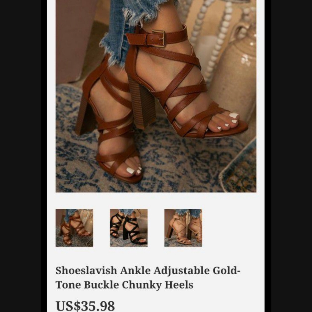 Shoe lavish brown heels